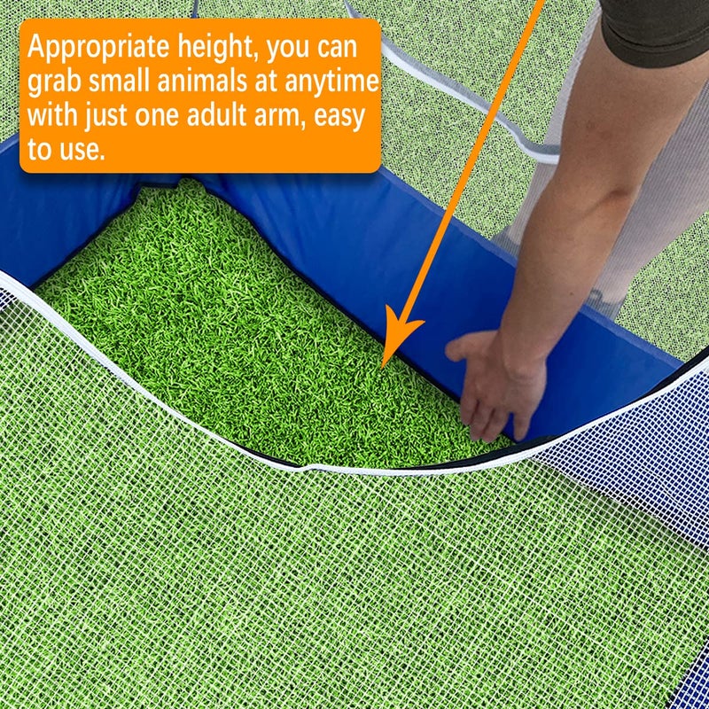GABraden Small Animals Playpen,Reptiles Cage,Chicken Run Coop Chicken Playpen Breathable Transparent Pet Playpen Pop Open Outdoor/Indoor Exercise Fence,Portable Yard Fence (Blue) - Image 2